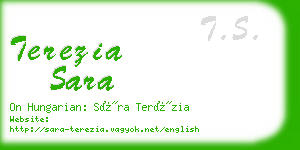 terezia sara business card